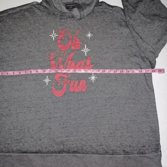 LANE BRYANT " OH WHAT FUN " GRAPHIC HOODIE - Picture 6 of 9